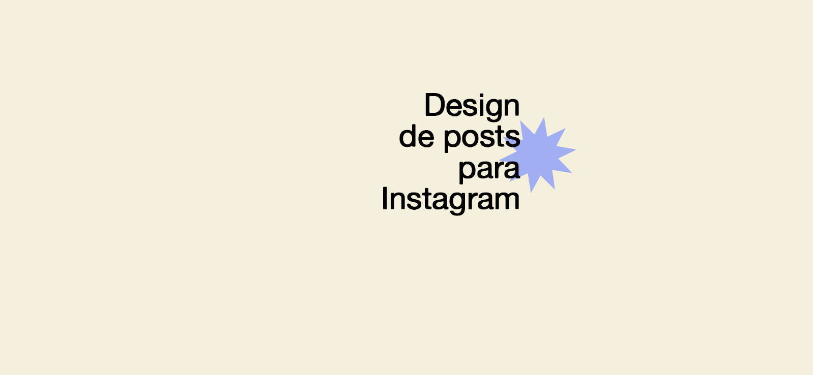 Design de posts para Instagram